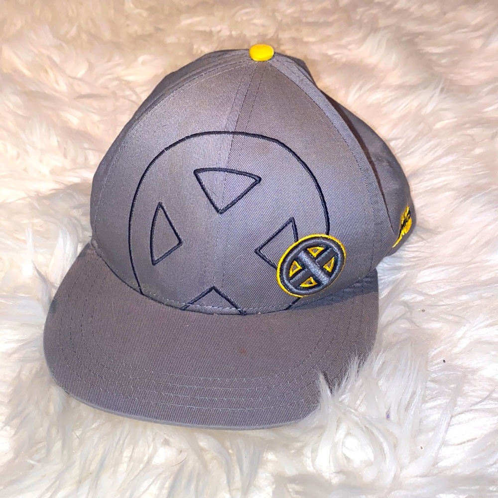Marvel comics gray yellow x men SnapBack hat